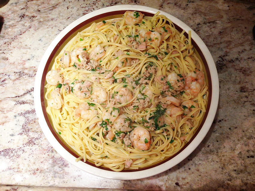 Linguine with Clams and Shrimp – Living in a Jewels Paradise